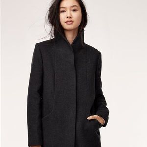 Wilfred Cocoon Coat in Black (Small)